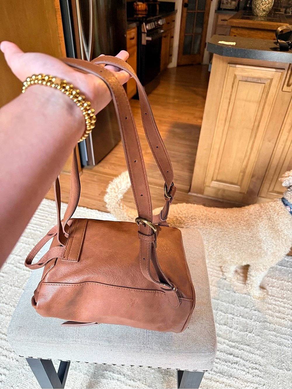 Universal Thread Backpack in Brown - Picture 3 of 9